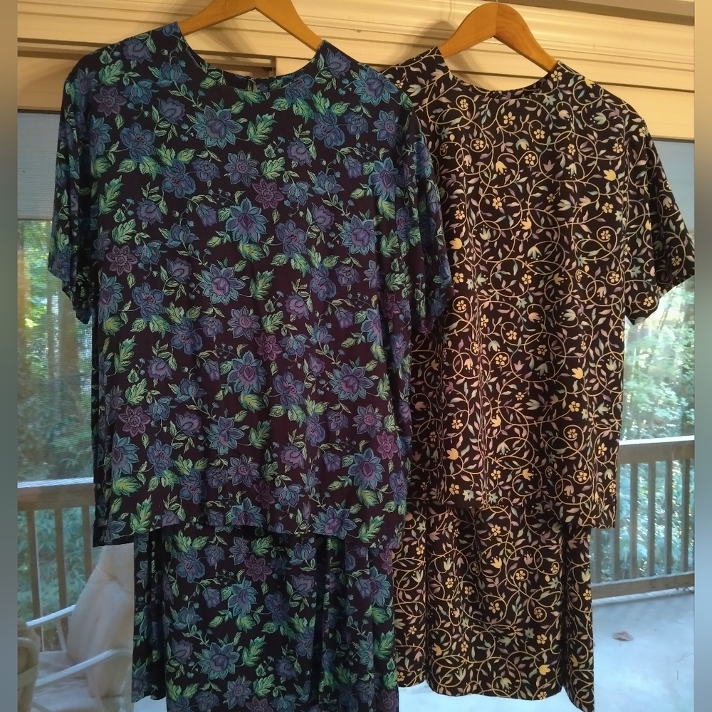 (2) Women's 2pc Floral Skirt Set By APPLESEED'S